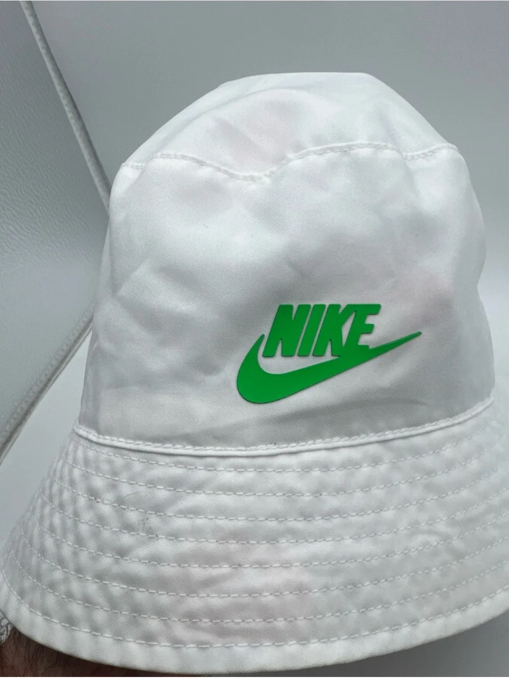 Nike Boys Reversible White AOP Bucket Hat - Size S/M